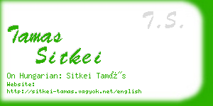 tamas sitkei business card